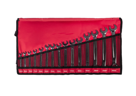 Milwaukee MAX BITE Slim Ringmaulschlüsselsatz 15-teilig metrisch
