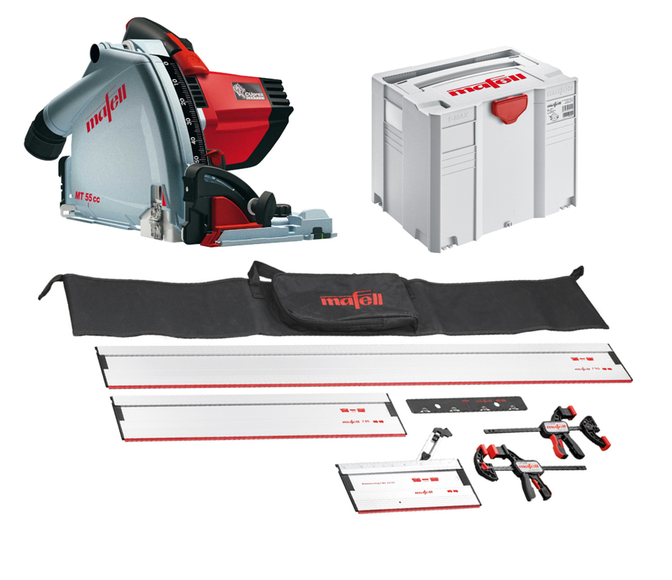 Mafell Tauchsäge MT55cc MidiMAX 230V im T-MAX mit Führungsschienen-SET 204749 Mafell Tauchsäge MT55cc MidiMAX 230V im T-MAX mit Führungsschienen-SET 204749