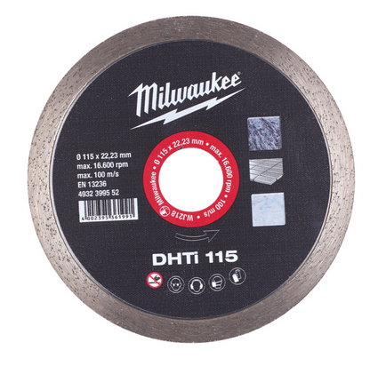 Milwaukee Diamanttrennscheibe DHTi 115 mm Keramik u. Naturstein, geschlossen Milwaukee Diamanttrennscheibe DHTi 115 mm Keramik u. Naturstein, geschlossen