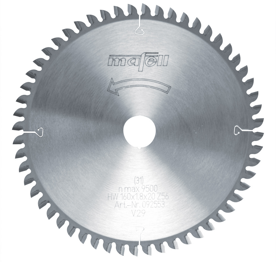 Mafell HM-Sägeblatt 160x1,8x20m Z56, FZ/TZ Mafell HM-Sägeblatt 160x1,8x20m Z56, FZ/TZ
