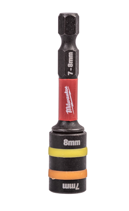 Milwaukee SHOCKWAVE Dual-Size Steckschlüssel 1/4" 7,0 - 8,0 x 65 mm, M4 - M5 magnetisch