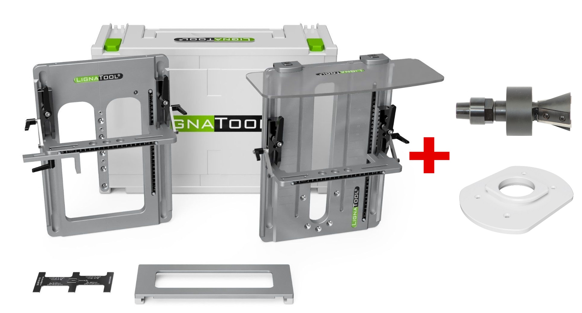 Lignatool LT045 Set Profi inkl. Konus-Wendeplattenfräser 15° und Arretierplatte