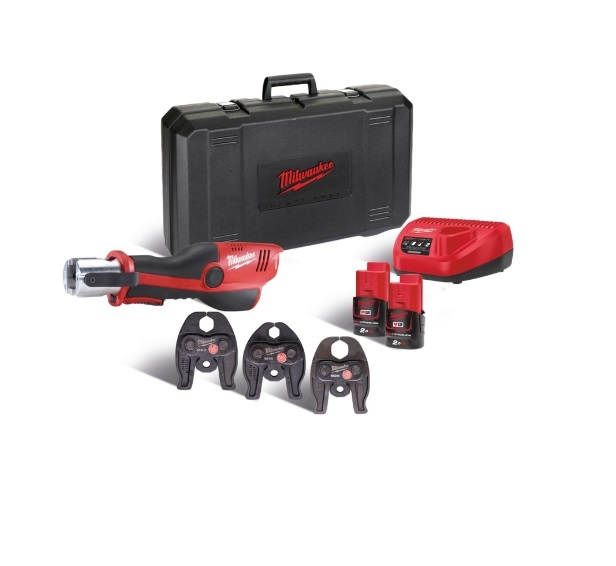 Milwaukee M12HPT-202C M-Set Akku-Presswerkzeug Milwaukee M12HPT-202C M-Set Akku-Presswerkzeug
