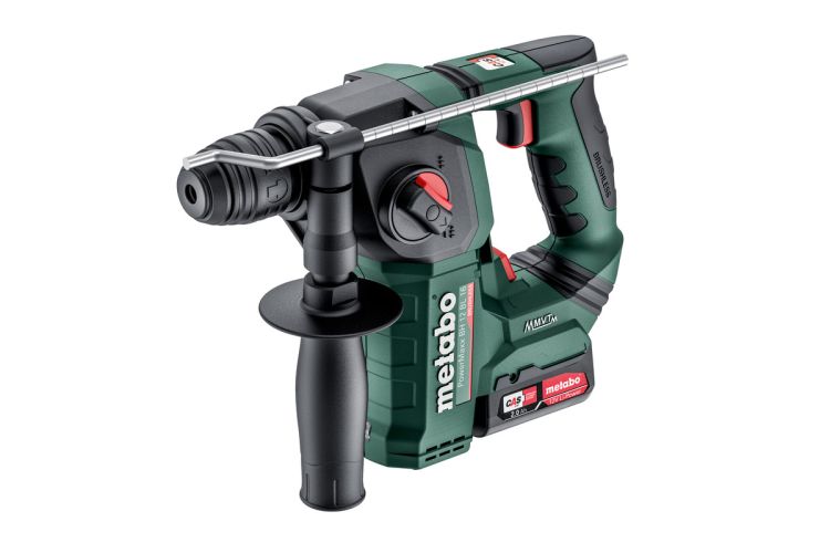 Metabo Akku-Bohrhammer PowerMaxx BH 12 BL 16 (600207500); metaBOX 145; 12V 2x2Ah Li-Ion + SC 30