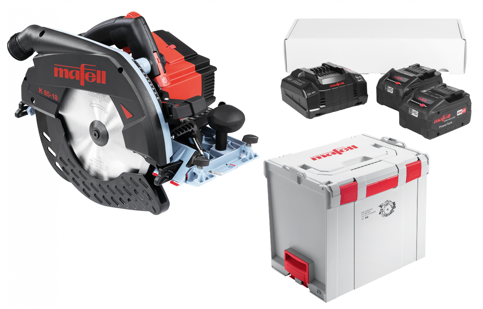 Mafell Akku-Handkreissäge K 85-18 PURE im L-MAX inkl. Power SET 3 (209598) (DEAL450) Mafell Akku-Handkreissäge K 85-18 PURE im L-MAX inkl. Power SET 3 (209598) (DEAL450)