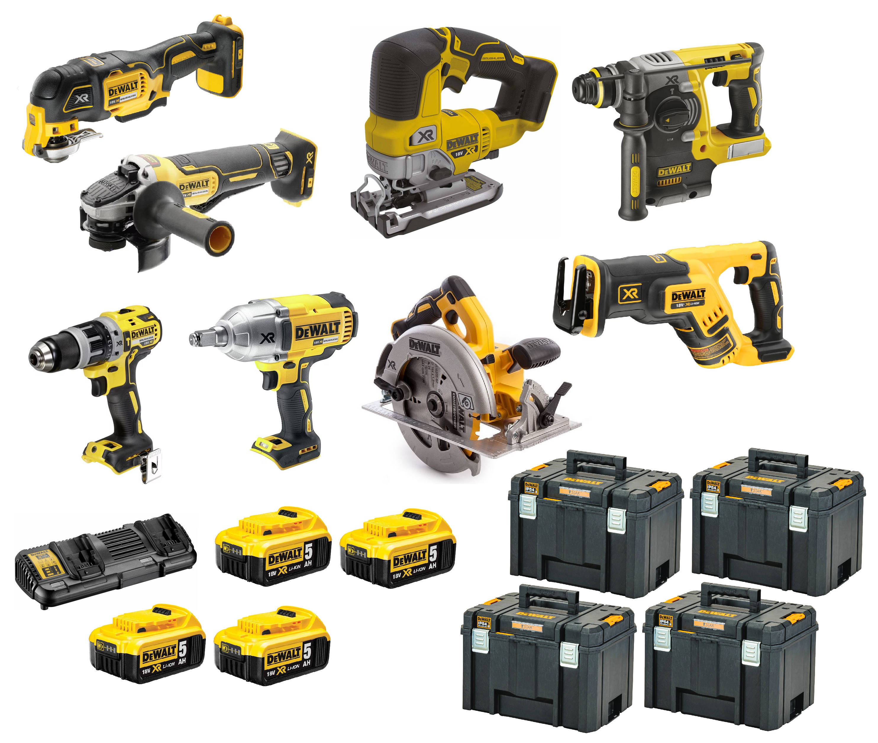 Dewalt Kombopack DCK865P4T-QW Komplett in 4 x T STAK™ Box VI Dewalt Kombopack DCK865P4T-QW Komplett in 4 x T STAK™ Box VI