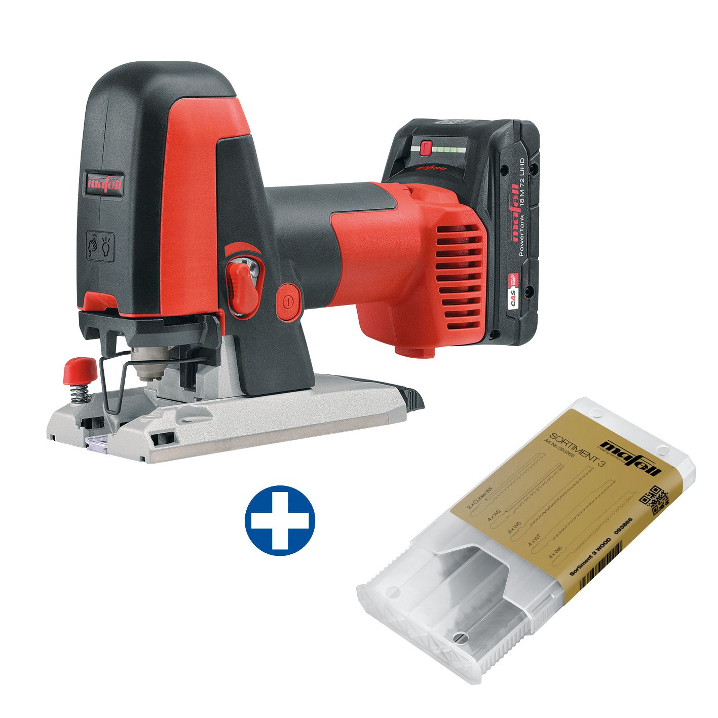 Mafell Akku-Performance-Stichsäge PS 2-18 im MAX3 inkl. Sortiment 3 WOOD (DEAL99)
