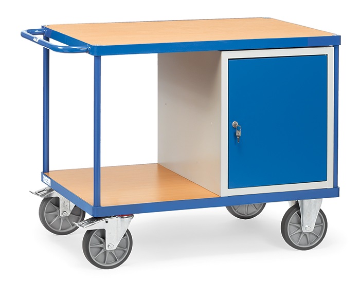 Fetra schwerer Werkstattwagen mit einem Schrank und einer Ladefläche von 1.250 x 800mm 2433