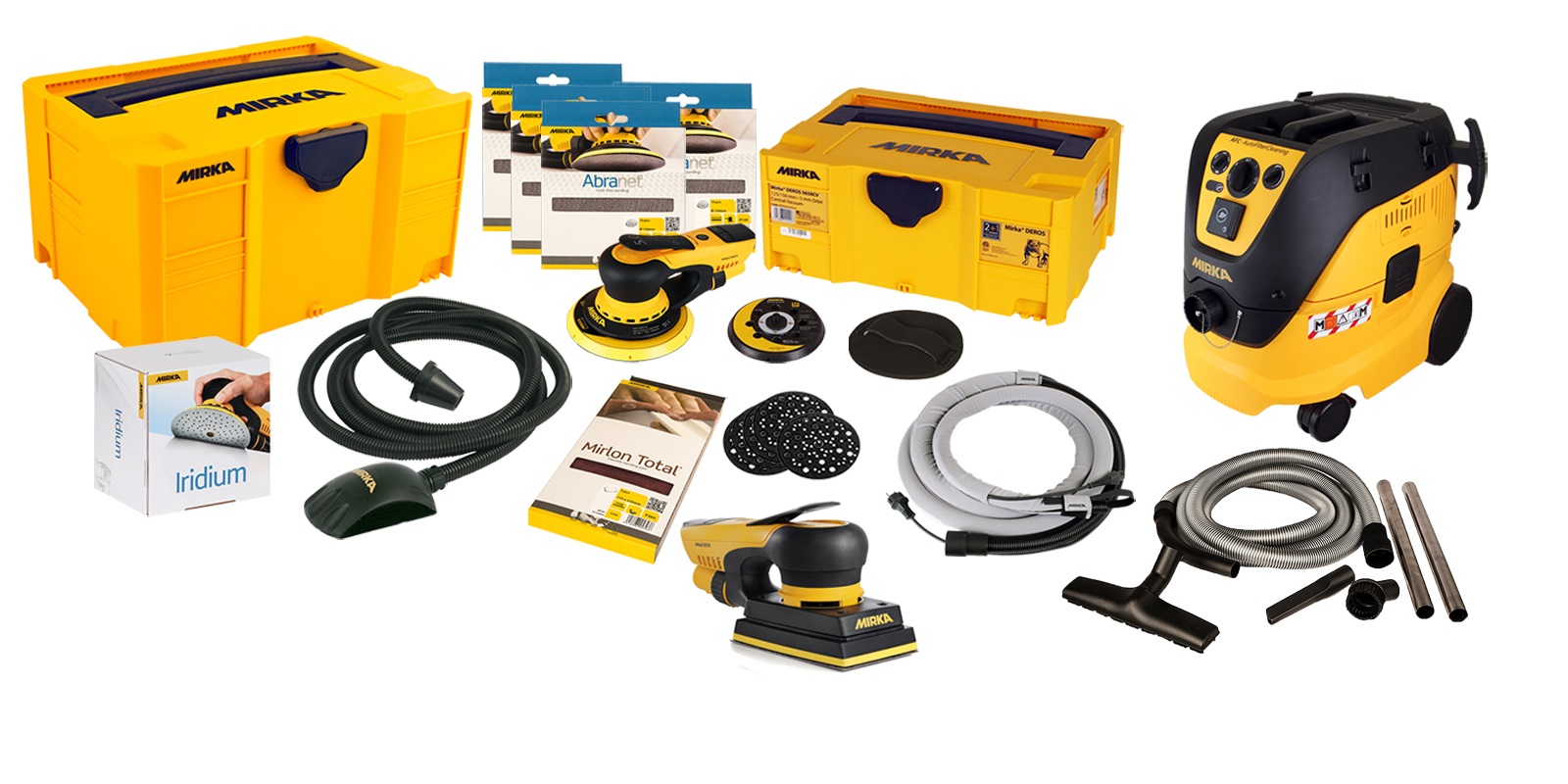 Mirka Deros-System XL Double inkl. DEROS 353CV 81x133 mm Schwingschleifer Mirka Deros-System XL Double inkl. DEROS 353CV 81x133 mm Schwingschleifer