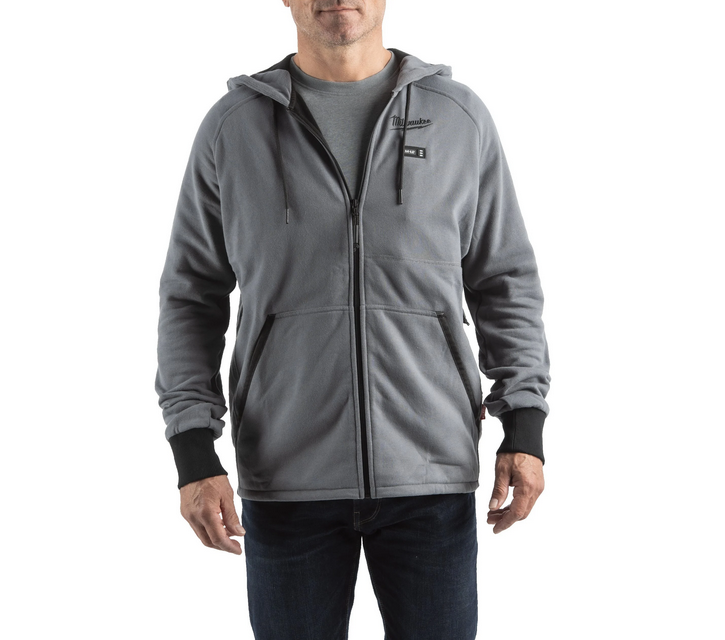 Milwaukee (S) 12 V Akku-Heiz-Kapuzenpullover Herren grau M12HHGREY4-0, ohne Akku u. Ladegerät