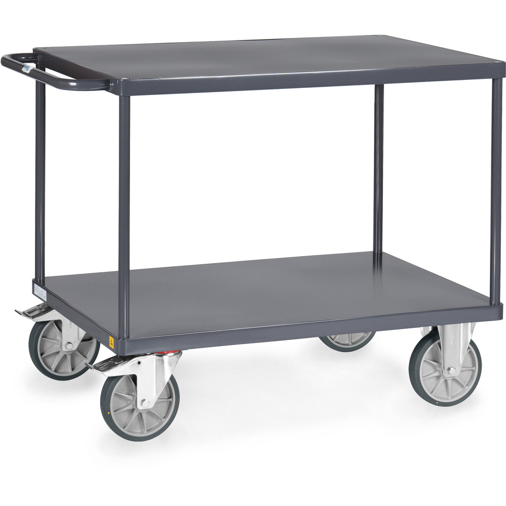 Fetra ESD-Tischwagen 9402B - Stahlbl.-Plattformen bündig Ladefläche 1.000 x 700 mm