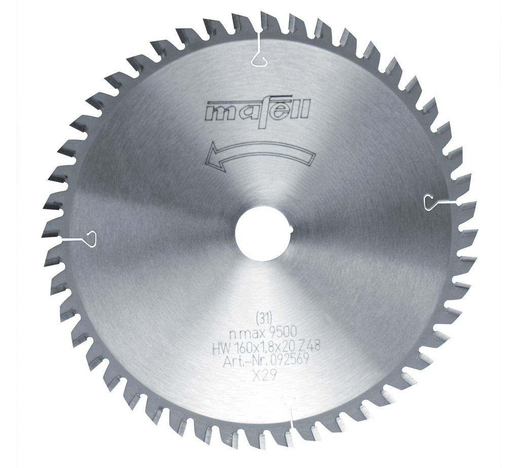 Mafell HM-Sägeblatt 160x1,8x20m Z48, FZ/TZ Mafell HM-Sägeblatt 160x1,8x20m Z48, FZ/TZ