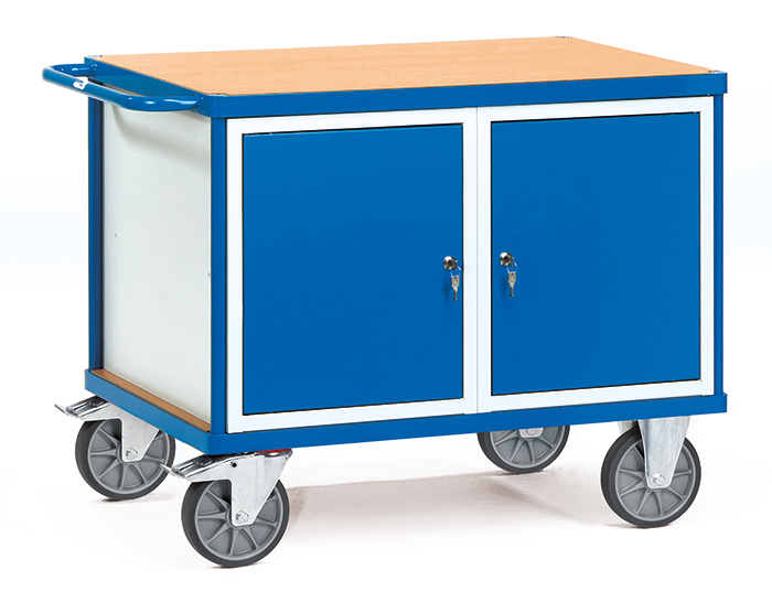 Fetra schwerer Werkstattwagen mit 2 Schränken und einer Ladefläche von 1.050 x 700mm 2475