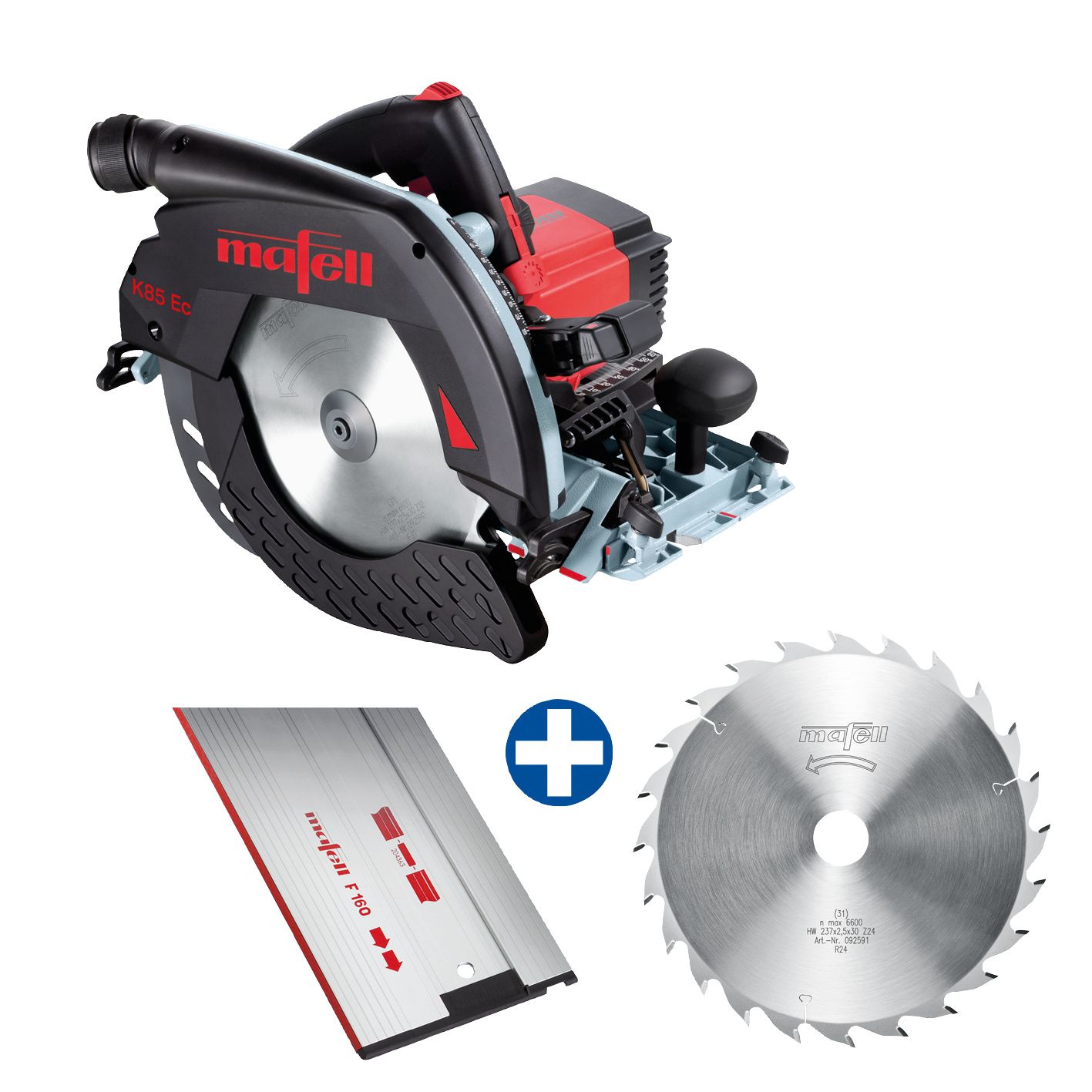 Mafell Handkreissäge K85 Ec im L-MAX + Sägeblatt HM (092591) + Führungsschiene FS160 (204365) (DEAL105)