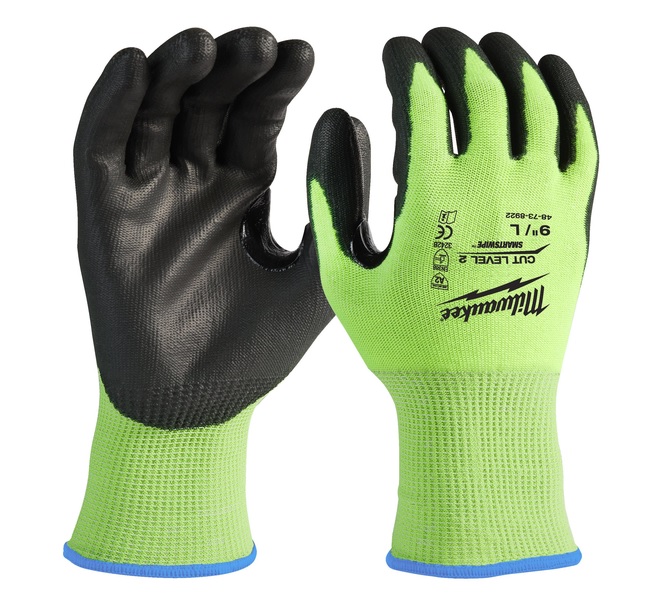 Milwaukee Hi-Vis Schnittschutzhandschuhe Klasse 2/B Größe 9 (L)