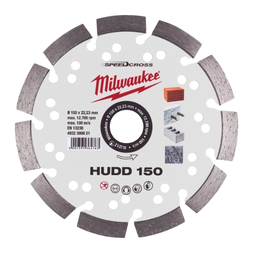Milwaukee Speedcross Diamanttrennscheibe HUDD für harte Materialien 150 mm Milwaukee Speedcross Diamanttrennscheibe HUDD für harte Materialien 150 mm
