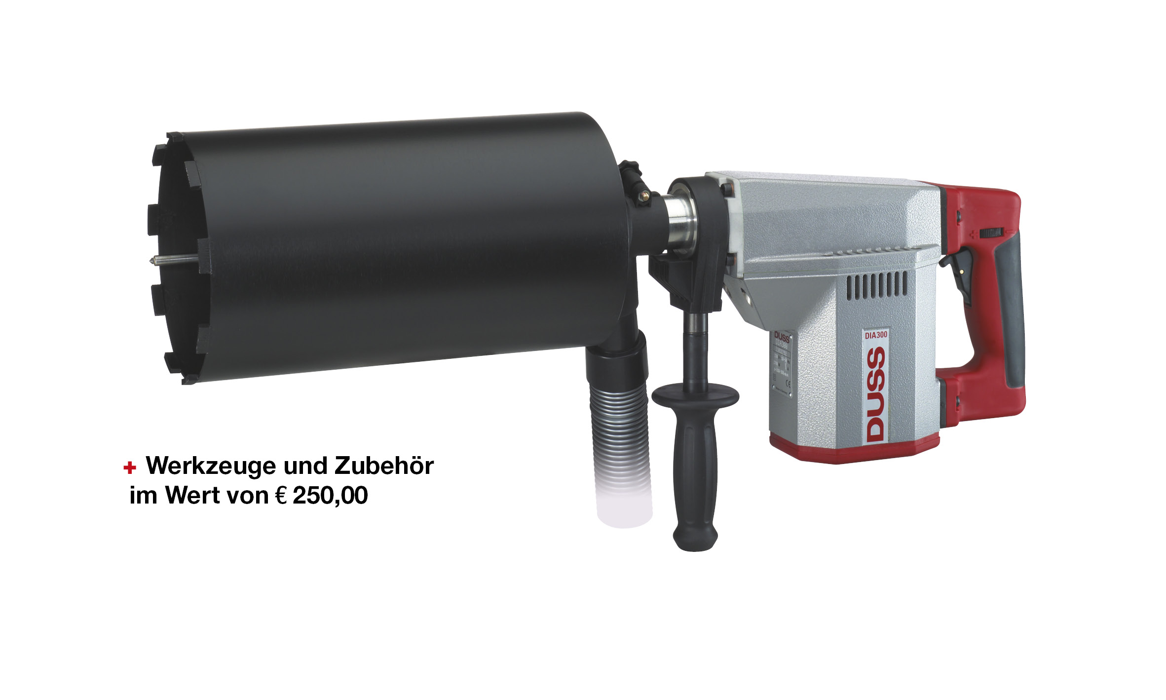 Duss Diamantbohrmaschine DIA300SET Set inkl Zubehör im Wert von 297,50€ frei wählbar