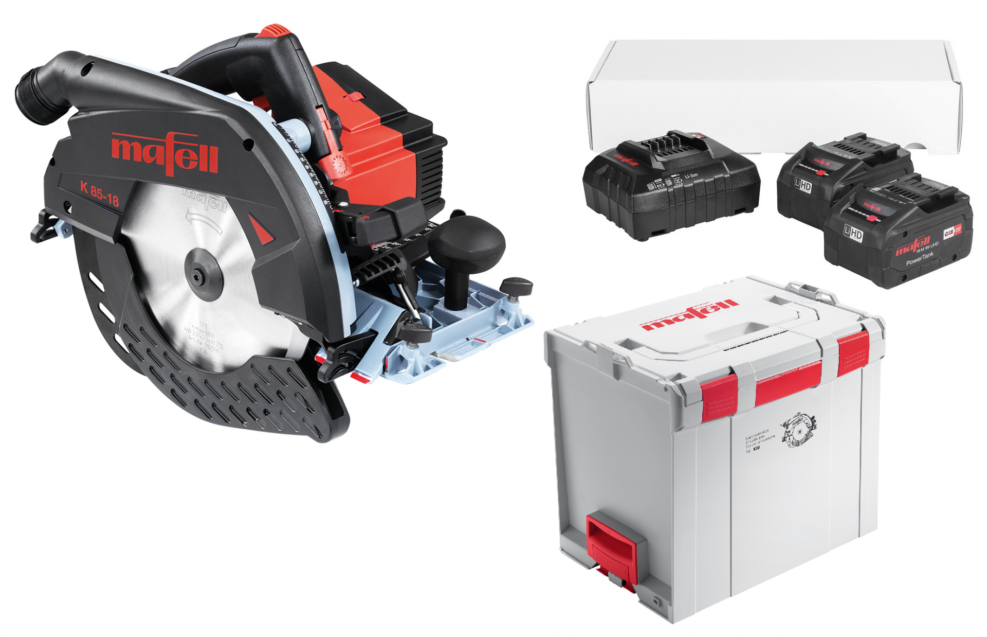 Mafell Akku-Handkreissäge K 85-18 PURE im L-MAX inkl. Power SET 2 (209599) (DEAL451) Mafell Akku-Handkreissäge K 85-18 PURE im L-MAX inkl. Power SET 2 (209599) (DEAL451)
