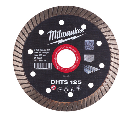 Milwaukee Diamanttrennscheibe DHTS 125 mm Hart, dünn, geschlossen