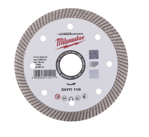 Milwaukee Diamanttrennscheibe DHTi 115 mm Keramik u. Naturstein, geschlossen Milwaukee Diamanttrennscheibe DHTi 115 mm Keramik u. Naturstein, geschlossen