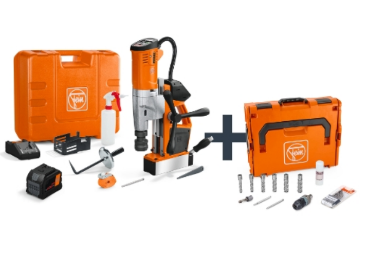 Fein Akku-Universal-Magnet-Kernbohrmaschine bis 35 mm mit Anwenderset AKBU 35 PMQW 18 V AS