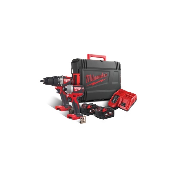 Milwaukee M18BLPP2A2-502X M18 Geräteset Best. aus 1x Schlagschrauber und 1x Schlagbohrschrauber Milwaukee M18BLPP2A2-502X M18 Geräteset Best. aus 1x Schlagschrauber und 1x Schlagbohrschrauber
