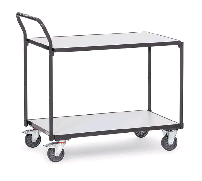 Fetra ESD-Tischwagen mit 2 Böden und einer Ladefläche von 850 x 500mm 1840
