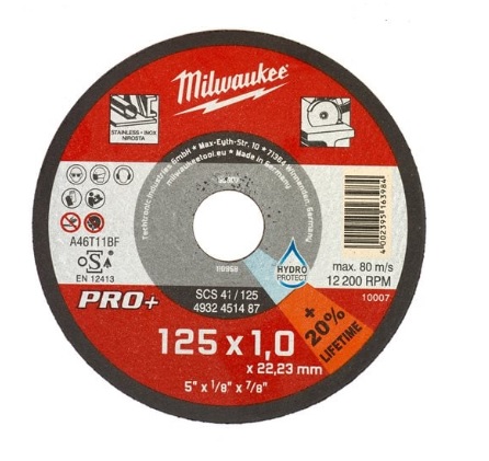 Milwaukee Metalltrennscheibe PRO+ INOX 125 mm SCS41 1 mm Milwaukee Metalltrennscheibe PRO+ INOX 125 mm SCS41 1 mm