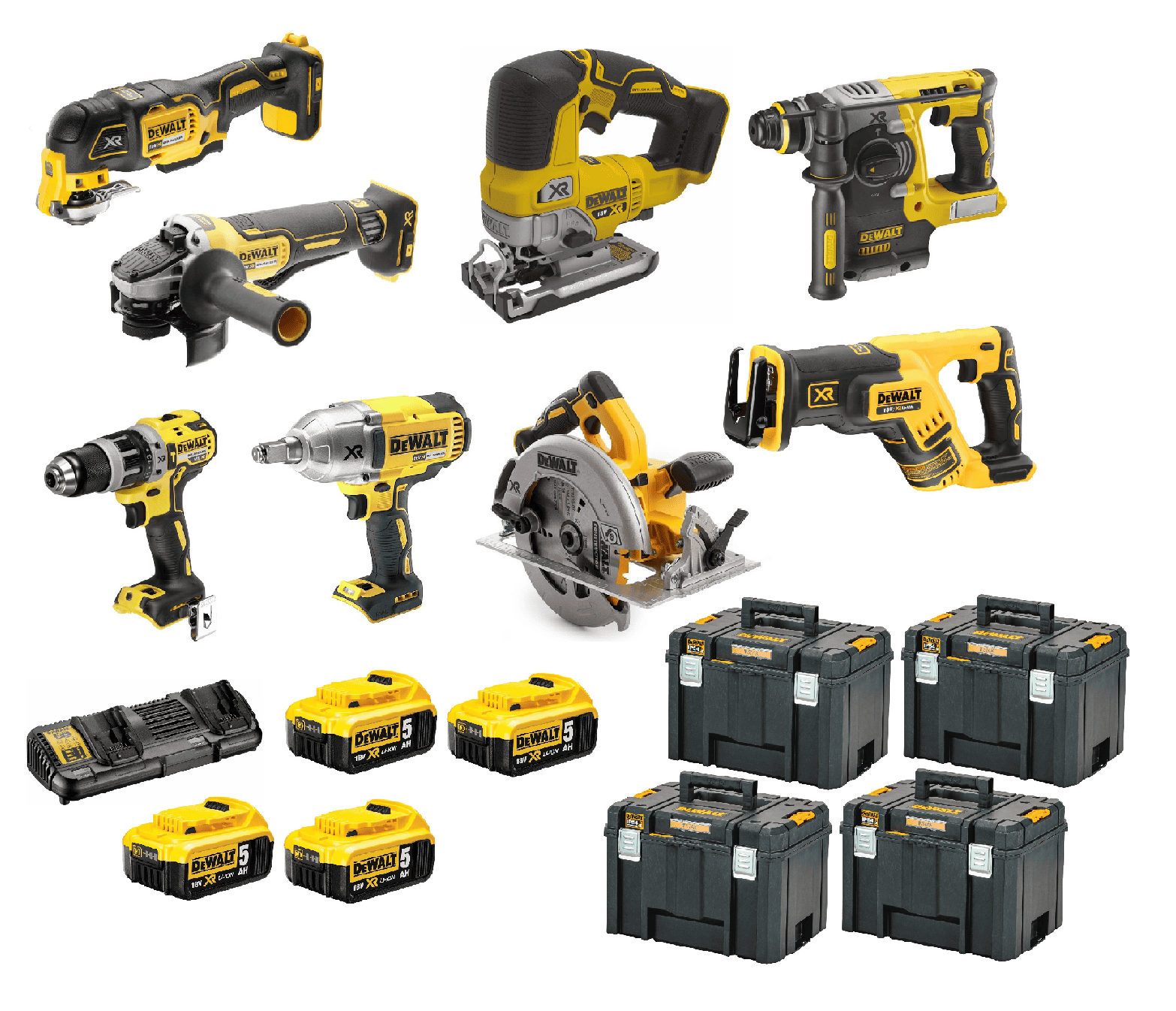 Dewalt Kombopack DCK865P4T-QW Komplett in 4 x T STAK™ Box VI