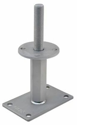 Pitzl-10921-1_00-Pfostentr-ger-Rechts-Links-mit-Gewinde-M24-H-henverstellbar Pitzl 10921.1000 Pfostenträger Rechts/Links mit Gewinde M24 Höhenverstellbar