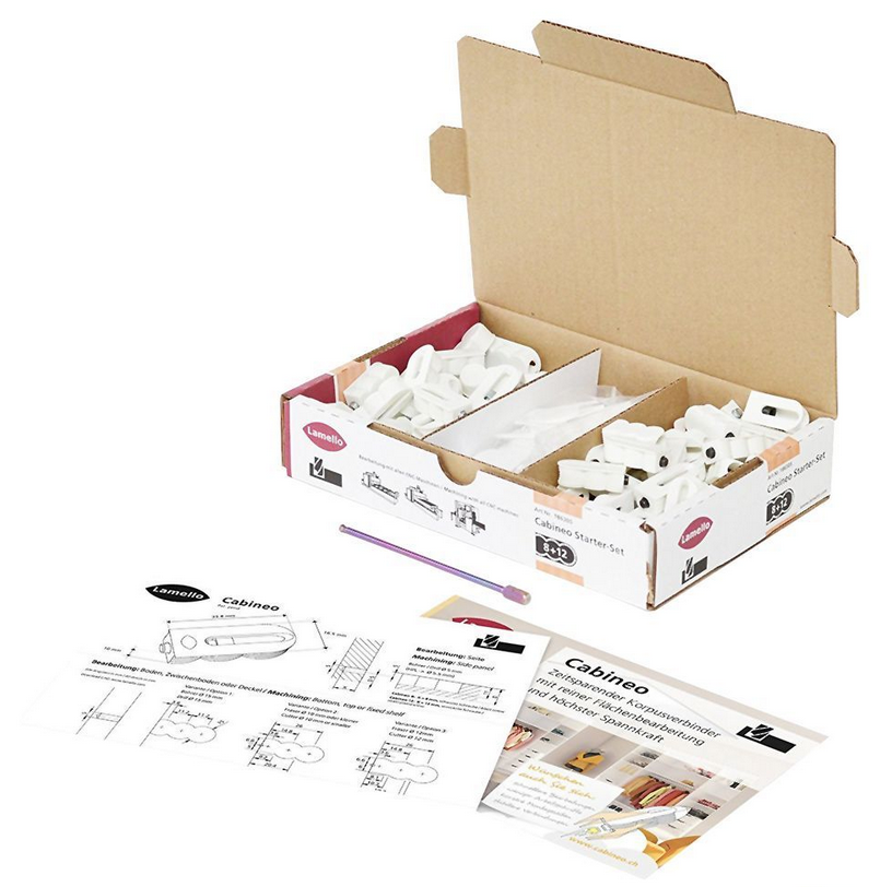 Lamello Cabineo Starterset mit 40 Stk Cabineo 8/12