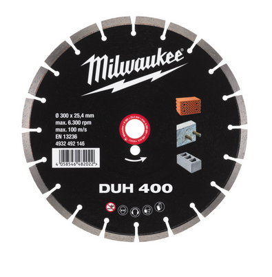 Milwaukee Diamanttrennscheibe DUH 400 mm für harte Materialien Milwaukee Diamanttrennscheibe DUH 400 mm für harte Materialien