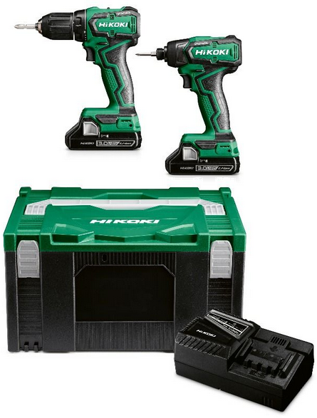 Hikoki KC18DDWDZ Combo-Kit Akku Bohrschrauber + Schlagschrauber Hikoki KC18DDWDZ Combo-Kit Akku Bohrschrauber + Schlagschrauber