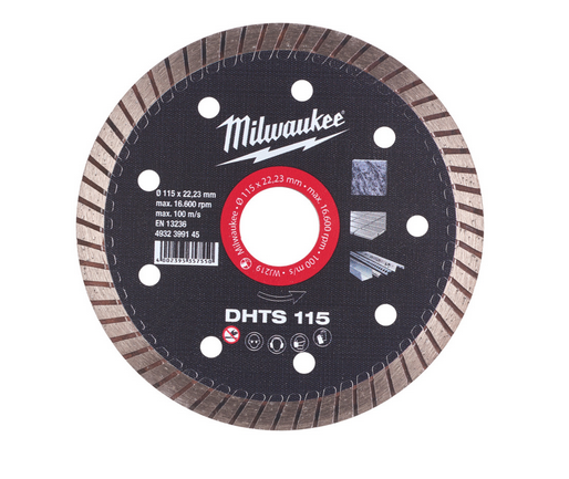 Milwaukee Diamanttrennscheibe DHTS 115 mm Hart, dünn, geschlossen Milwaukee Diamanttrennscheibe DHTS 115 mm Hart, dünn, geschlossen