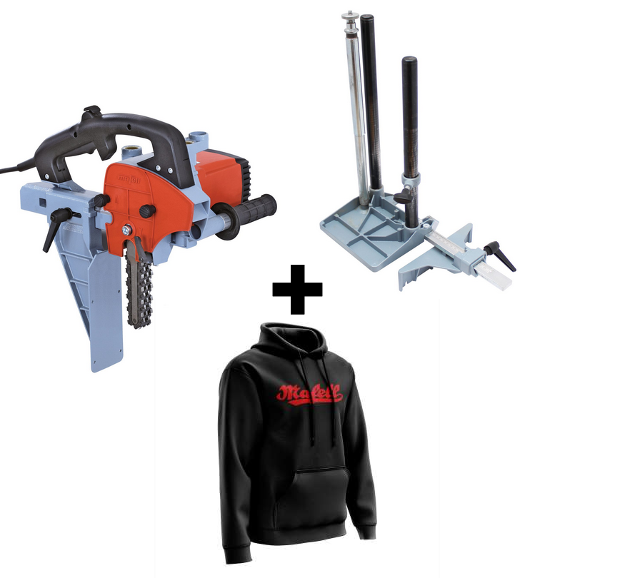 Mafell Fan-Set Kettenstemmer LS 103/40 Ec Kettenstemmer, Führungsgestell, Hoodie Gutschein