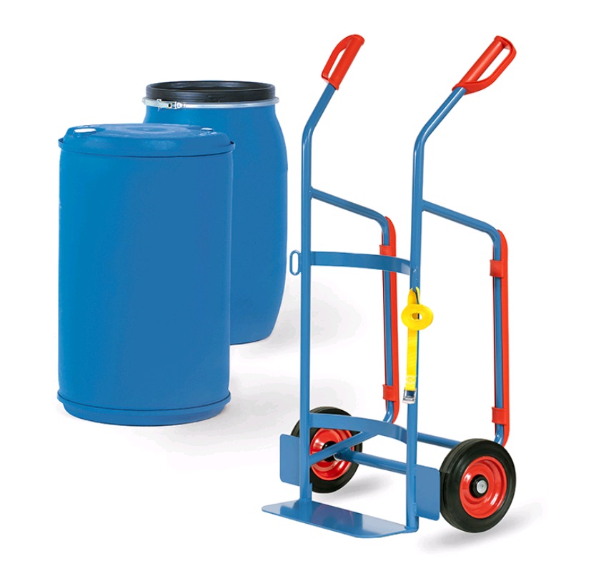 Fetra Fasskarre für Kunststoff-Fässer mit 120-220 Liter Inhalt, mit Vollgummibereifung 2080