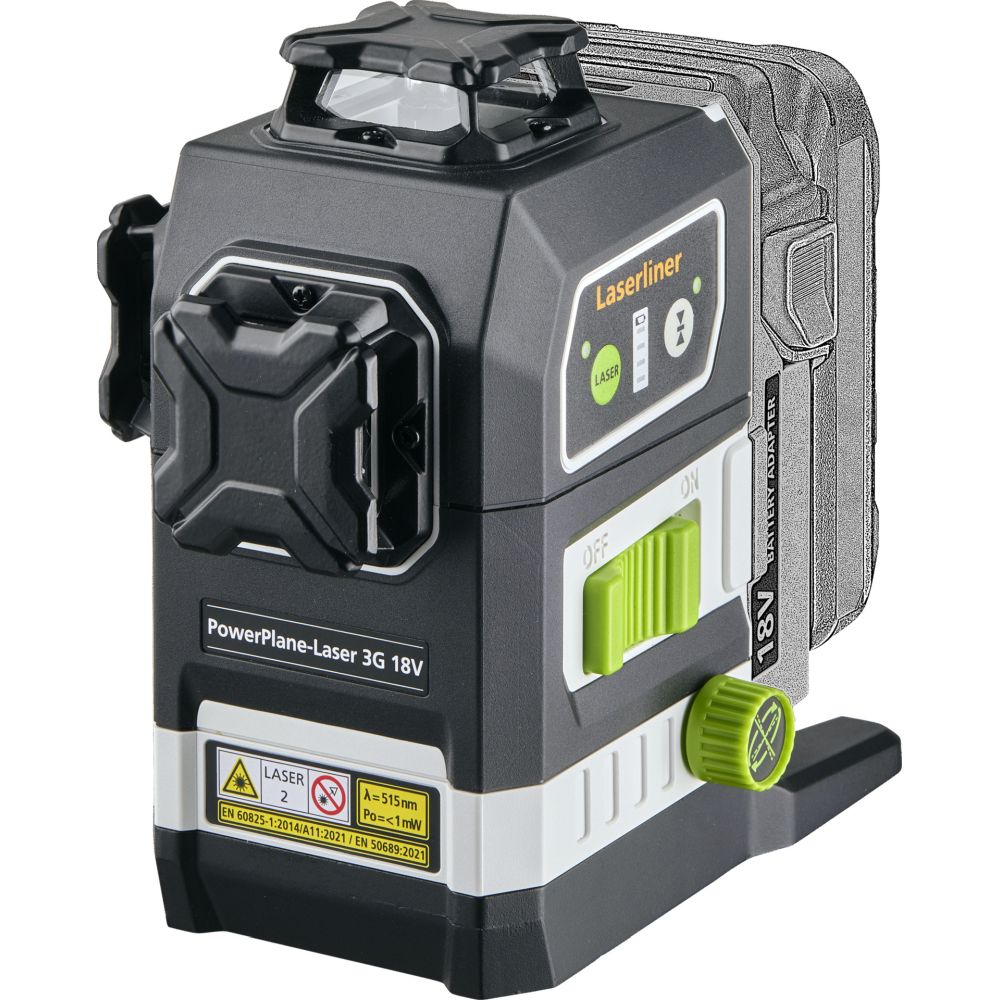 Laserliner PowerPlane-Laser 3G Multi 18Volt mit Akkuadapter