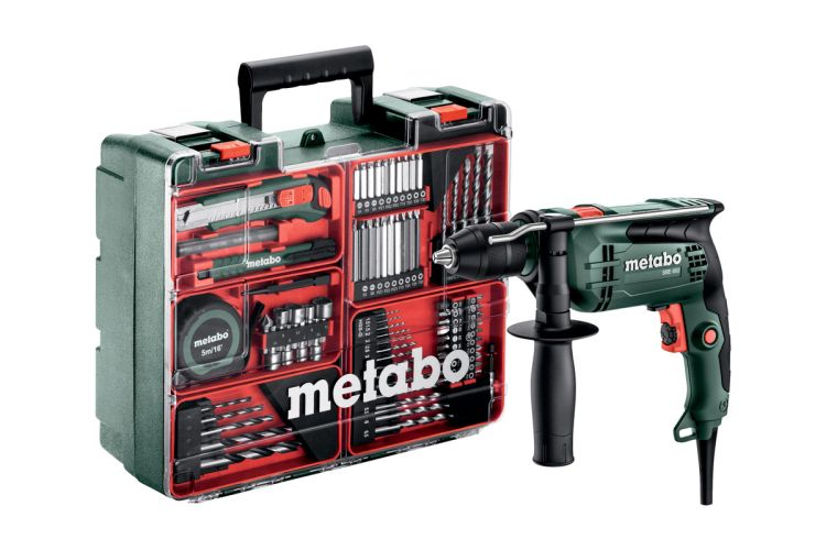 Metabo Schlagbohrmaschine SBE 650 Set (600742870); Mobile Werkstatt; Kunststoffkoffer Metabo Schlagbohrmaschine SBE 650 Set (600742870); Mobile Werkstatt; Kunststoffkoffer