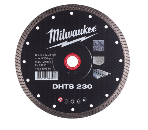 Milwaukee Diamanttrennscheibe DHTS 230 mm Hart, dünn, geschlossen Milwaukee Diamanttrennscheibe DHTS 230 mm Hart, dünn, geschlossen