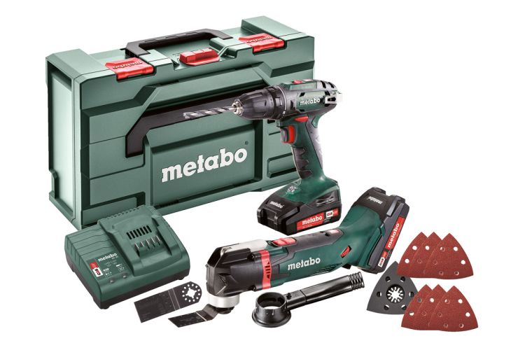 Metabo Akkuset Combo Set 2.6.1 18 V (685081000); BS 18 + MT 18 LTX; metaBOX 145 L