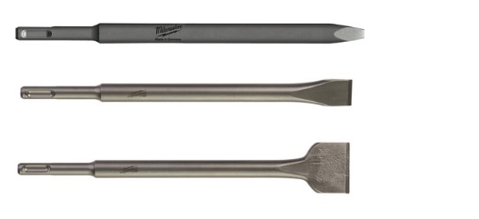 Milwaukee Meißelset SDS-Plus 3-teilig: Spi, Fl, Br 250 mm Milwaukee Meißelset SDS-Plus 3-teilig: Spi, Fl, Br 250 mm