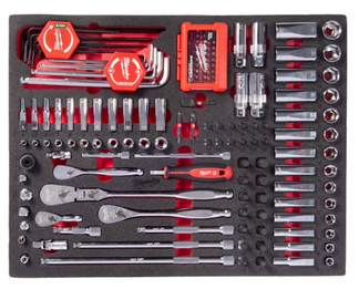 Milwaukee Ratschen-, Bit- & Steckschlüsseleinsätze 153-teilige Einlage für Werkstattwagen