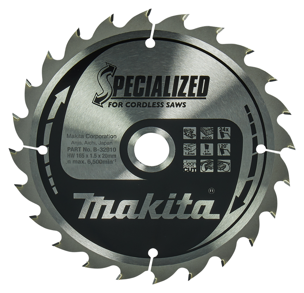 Makita Sägeblatt für Akkusäge 165x1,5x20 Z24 B-32910 Makita Sägeblatt für Akkusäge 165x1,5x20 Z24 B-32910