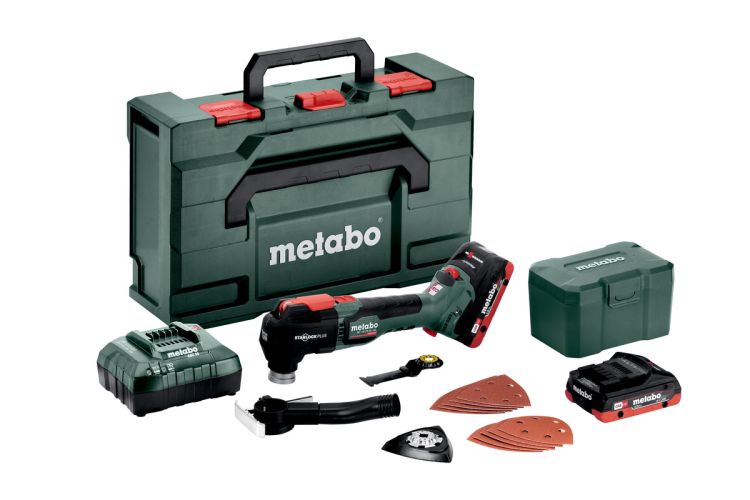 Metabo Akku-Multitool MT 18 LTX BL QSL (613088800); metaBOX 145 L; 18V 2x4Ah LiHD + ASC 55