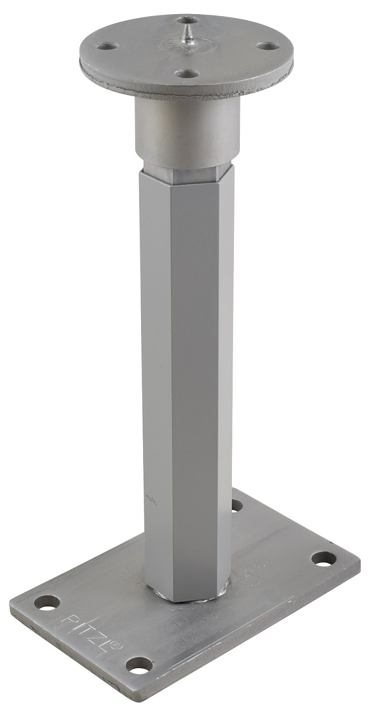 Pitzl Pfostenträger Stecksystem Z 10529.1490ZiNiP M24 303-418mm mit Zentrierspitze