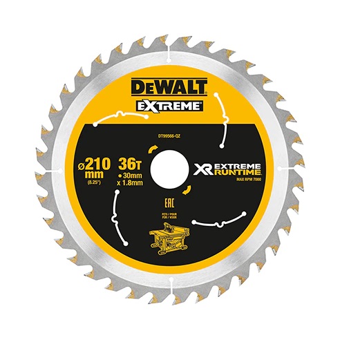 DeWalt XR Extreme Runtime Kreissägeblatt Akku 210/30mm 36WZ/FZ DT99566 DeWalt XR Extreme Runtime Kreissägeblatt Akku 210/30mm 36WZ/FZ DT99566