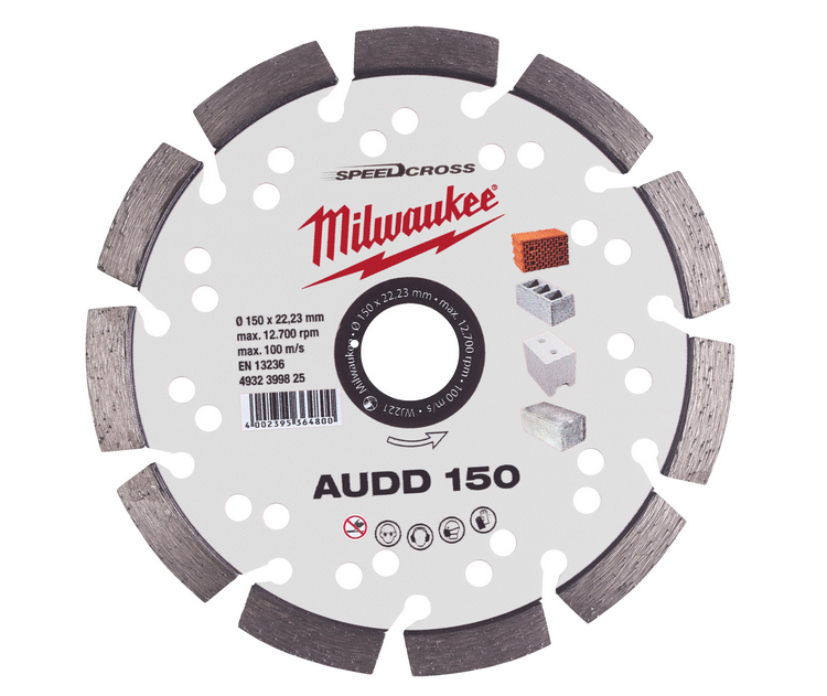 Milwaukee Speedcross Diamanttrennscheibe AUDD für abrasive Materialien 150 mm