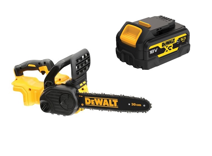 Dewalt DeWalt 18 Volt Akku-Kettensäge DCM565N inkl. 5 Ah Akku Dewalt DeWalt 18 Volt Akku-Kettensäge DCM565N inkl. 5 Ah Akku