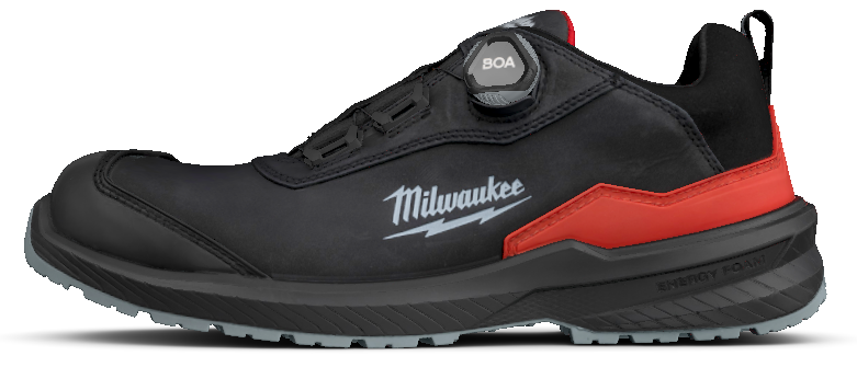 Milwaukee FLEXTRED S3S Sicherheits-Halbschuh BOA Leder schwarz Größe 36 - 48