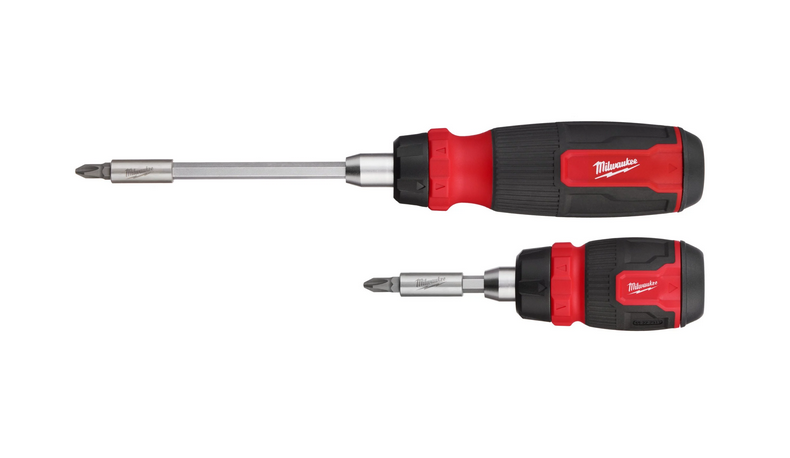 Milwaukee Multi-Bit S6chraubendreher mit Ratschenfunktion Set 14 in 1 und 8 in 1 Stubby